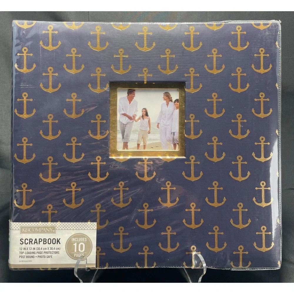 K & Company 12 x 12 Scrapbook 3 Album Lot Pirate Anchors Leather + more NEW